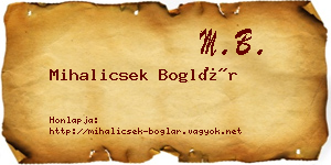 Mihalicsek Boglár névjegykártya